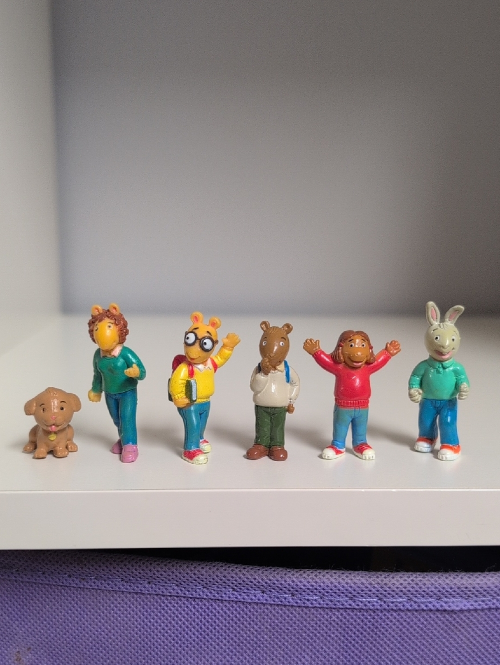 Vintage 6 Piece Mini Arthur Toy Set Y2K 2" Collectible Toy Figures Year 2000